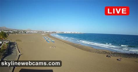 lanzarote live cam|Los Pocillos beach, Puerto del Carmen. WEBCAM.